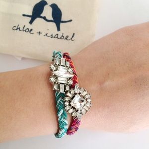 Chloe and Isabel Crystal Braided Bracelets(2)
