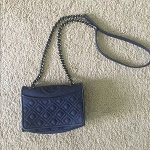 Tory Burch Fleming Denim Bag