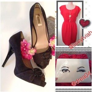 ᕼoᔕt ᑭiᑕk🎀Zara Collections Black Peep-Toe Heels🎀