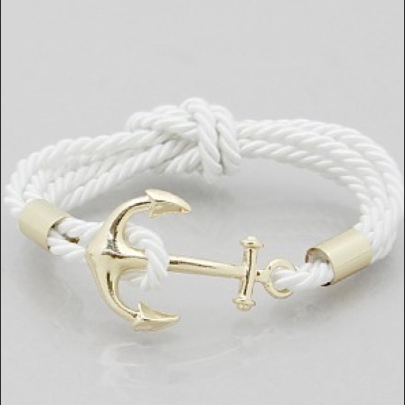 White Rope Anchor Bracelet