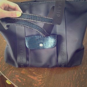 Longchamp dark brown handbag