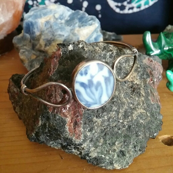 Sterling Silver Porcelain Bracelet