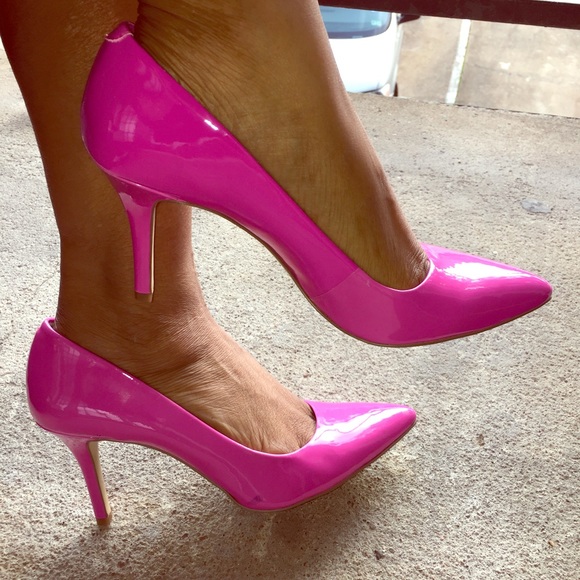 Pink Patten Leather Heels