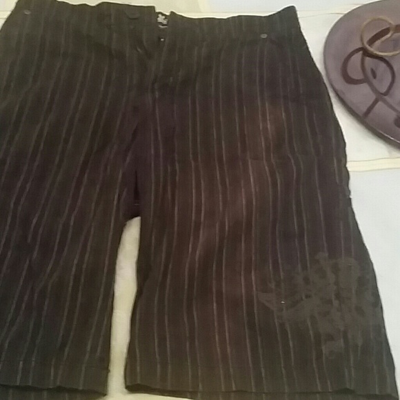 Boys size 16 pinstripe long shorts