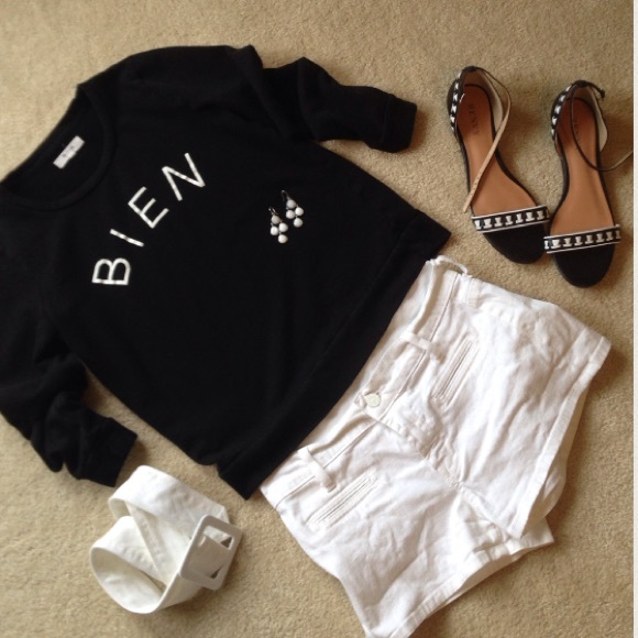 White 7 for All Mankind Jean Shorts