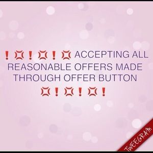 Accepting all reasonable offers!