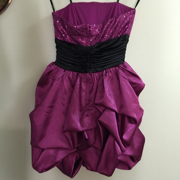 Speechless Strapless Sparkly Satin Dress 3 - Picture 4 of 4
