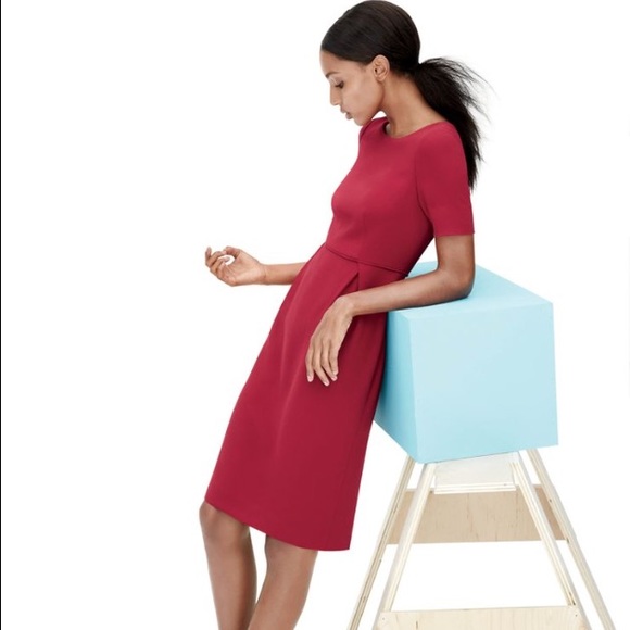 J. Crew Short-Sleeved Crepe Dress