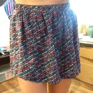Flowered high waisted skirt