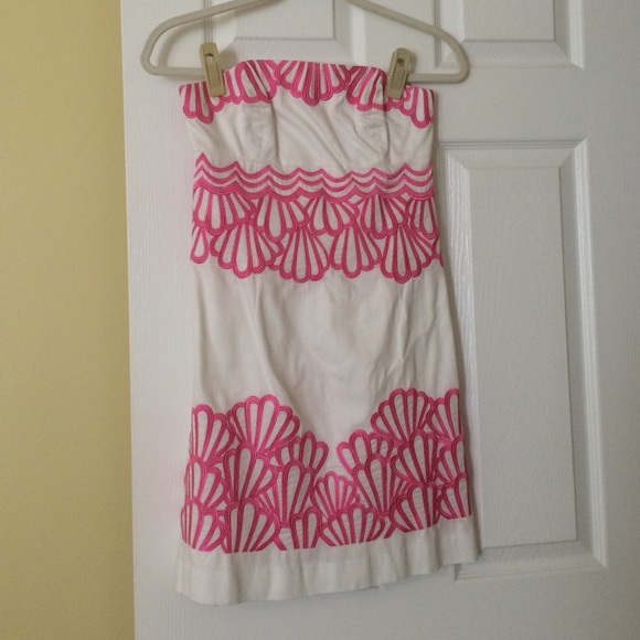 Lilly Pulitzer white and pink dress