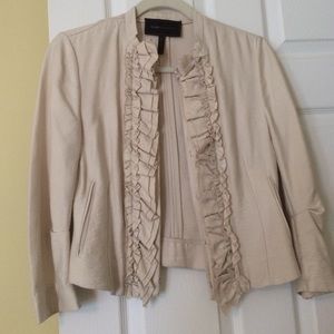 Bcbg ivory blouse blazer