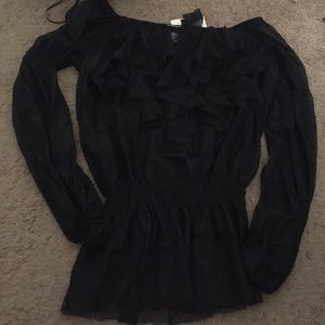 Arden b lace ruffle shirt