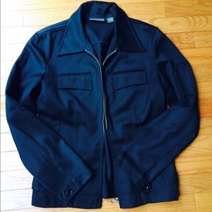 Banana republic black jacket/blazer w/front zipper