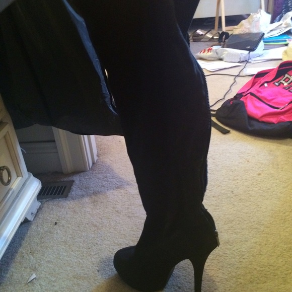 Kim Kardashian knee high boots