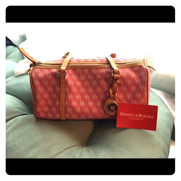 Dooney & Bourke Signature Logo Canvas Barrel Bag