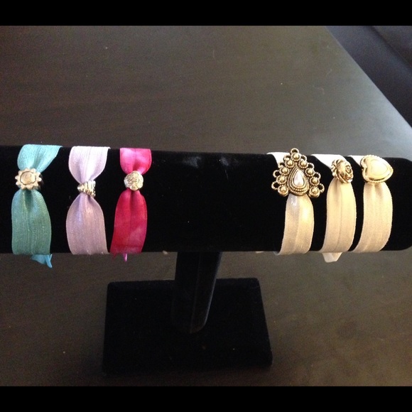 Hair ties/bracelets with jewels