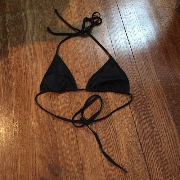VS Pink black sliding triangle bikini top