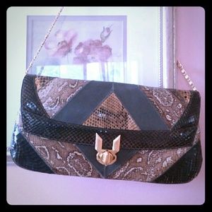 Vintage bags by Varon snakeskin clutch\handbag