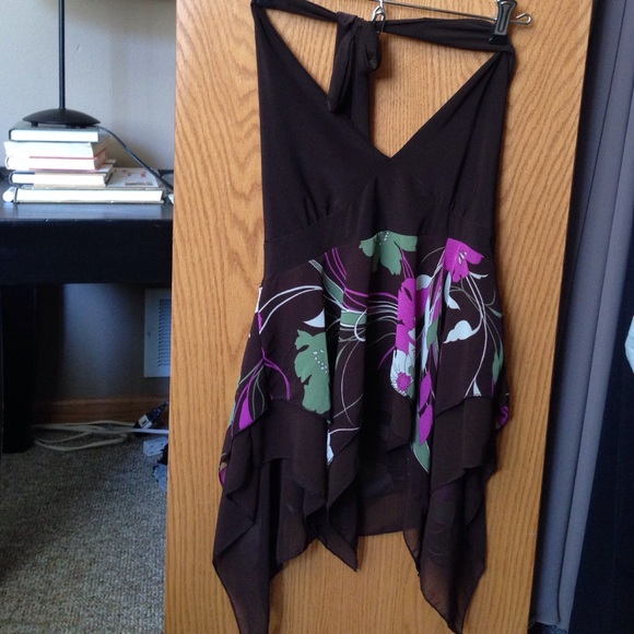 Beautiful scarfed halter top