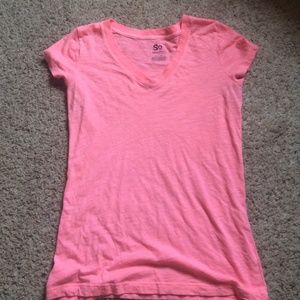 Neon pink v-neck