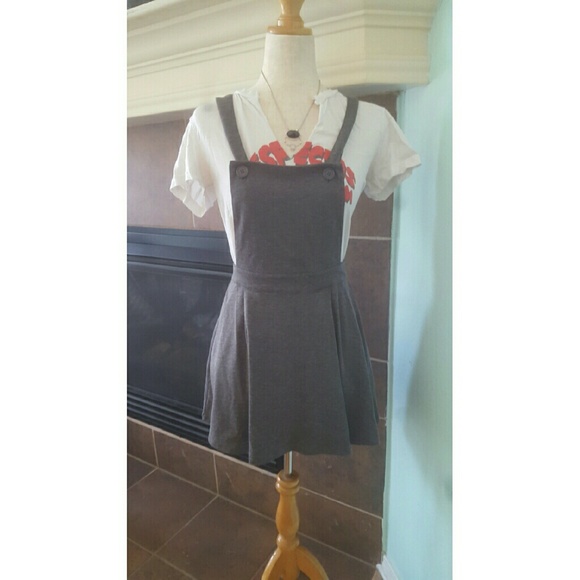 Gray overalls dress Forever 21