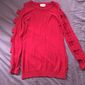 Arm cutout sweater