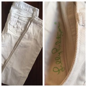 Lilly Pulitzer Palm Beach Straight Leg White Jean