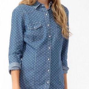 Polka-dot Jean shirt