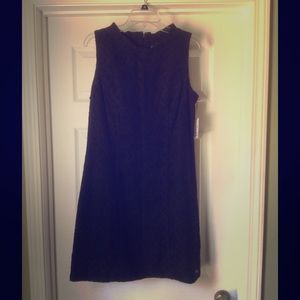 NWT Merona Black Eyelet Shift Dress