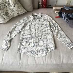 Club Monaco 100% silk button down top