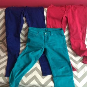 Colored skinny jeans