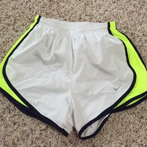 White nike running shorts