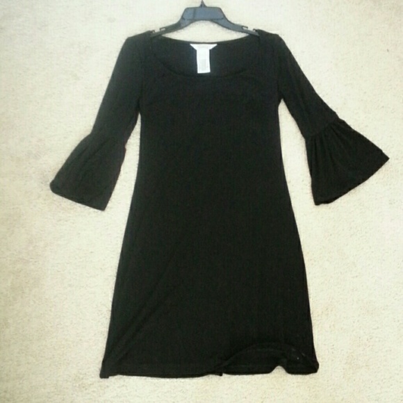 3/4 sleeve black dress size small