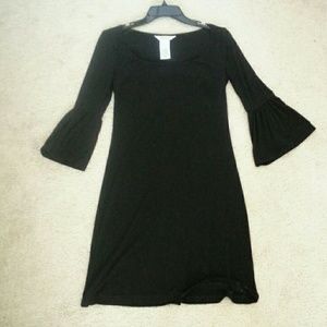3/4 sleeve black dress size small