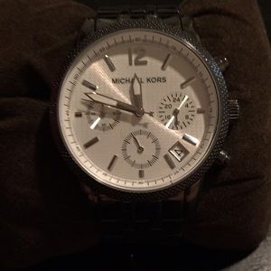 MK gunmetal watch with box