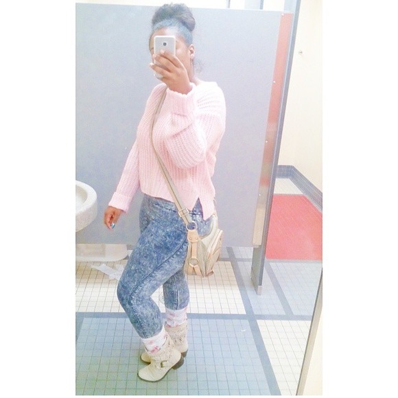 Acid Wash High Waist Skinny Jeans