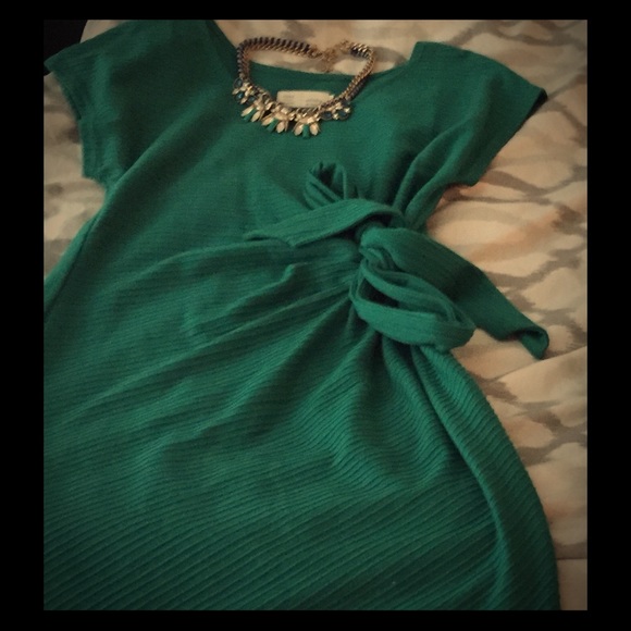 Anthropologie green dress