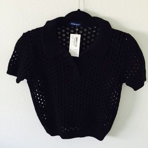 American Apparel Open Knit Tennis Shirt
