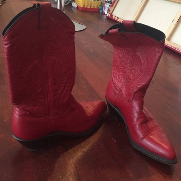 Red cowboy boots