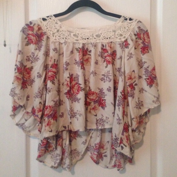 Crop floral top