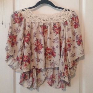 Crop floral top