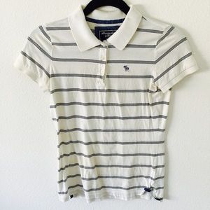 Abercrombie collared striped shirt