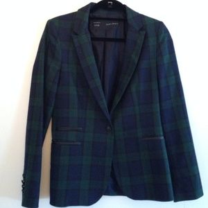 Green tartan Zara blazer