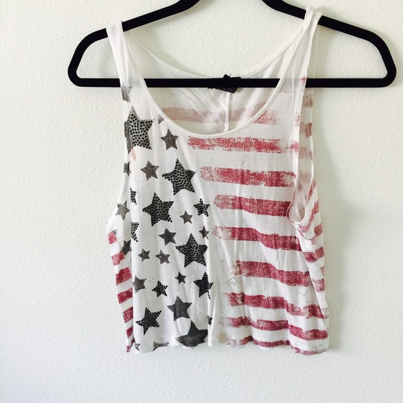 Loose stars & stripes tank top