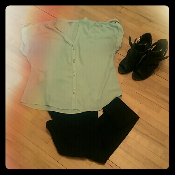 Mint Green Chiffon Blouse