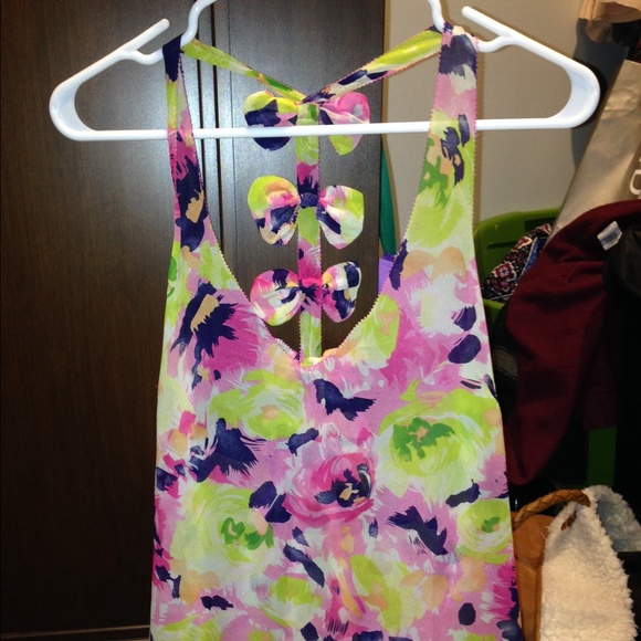 LF Colorful Sheer Top