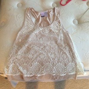Fancy Lace Sleeveless Shirt
