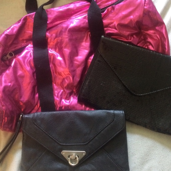 2 clutches & duffle