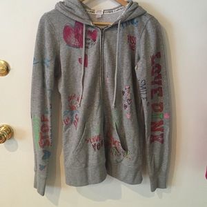 Pink Victoria Secret Zip Hoodie. Super cute!