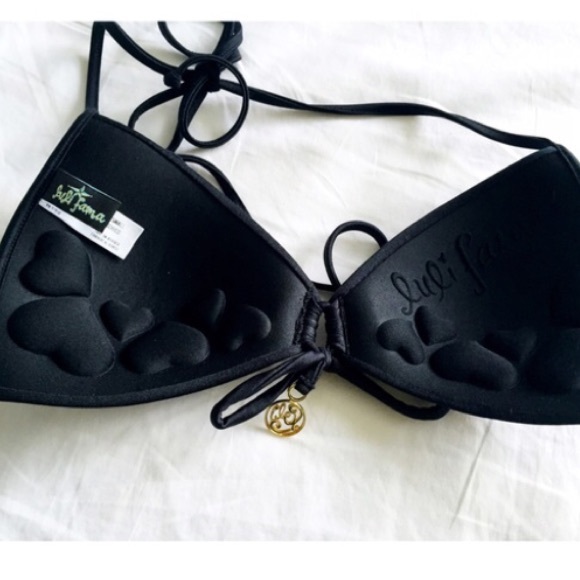 NWOT Luli Fama Molded Push Up Bandeau Halter - Picture 3 of 4